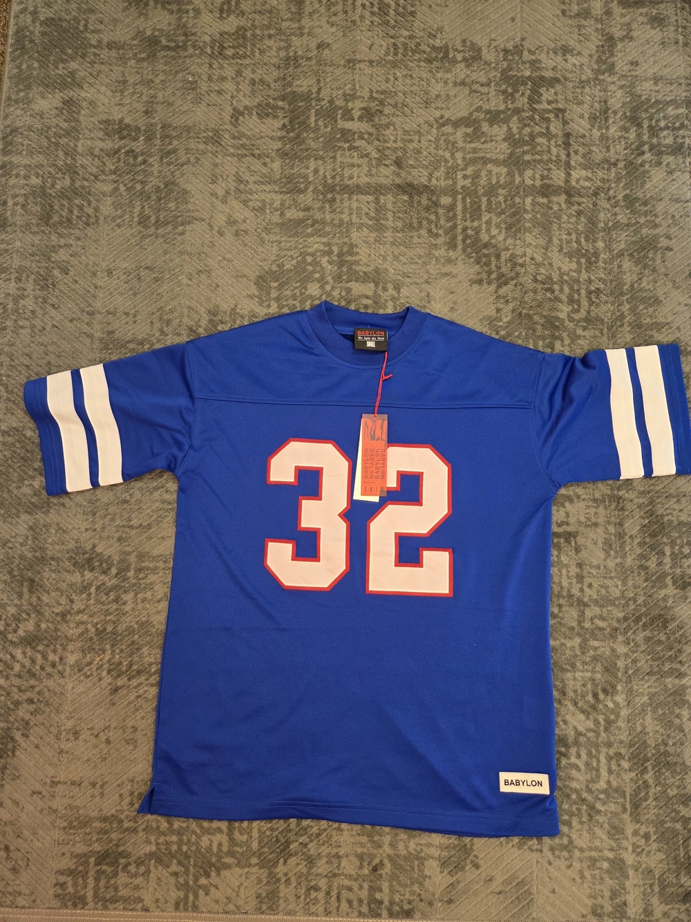 Men's Royal Blue Number 32 Short Sleeve Jersey